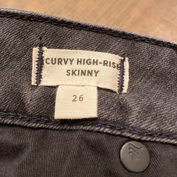 Madewell Distressed Curvy High-Rise Skinny Jeans, Size 26 - Picture 5 of 14